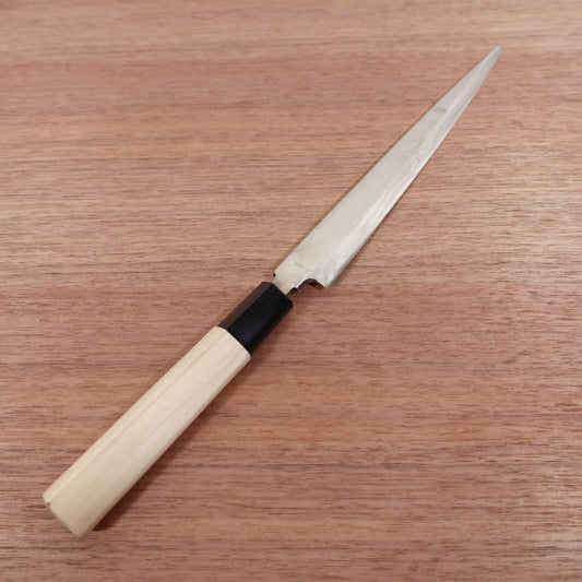 Blue Steel Yanagiba Knife, Sharpened, Sashimi Knife, Yasuki Steel, Handle Like New, 205mm