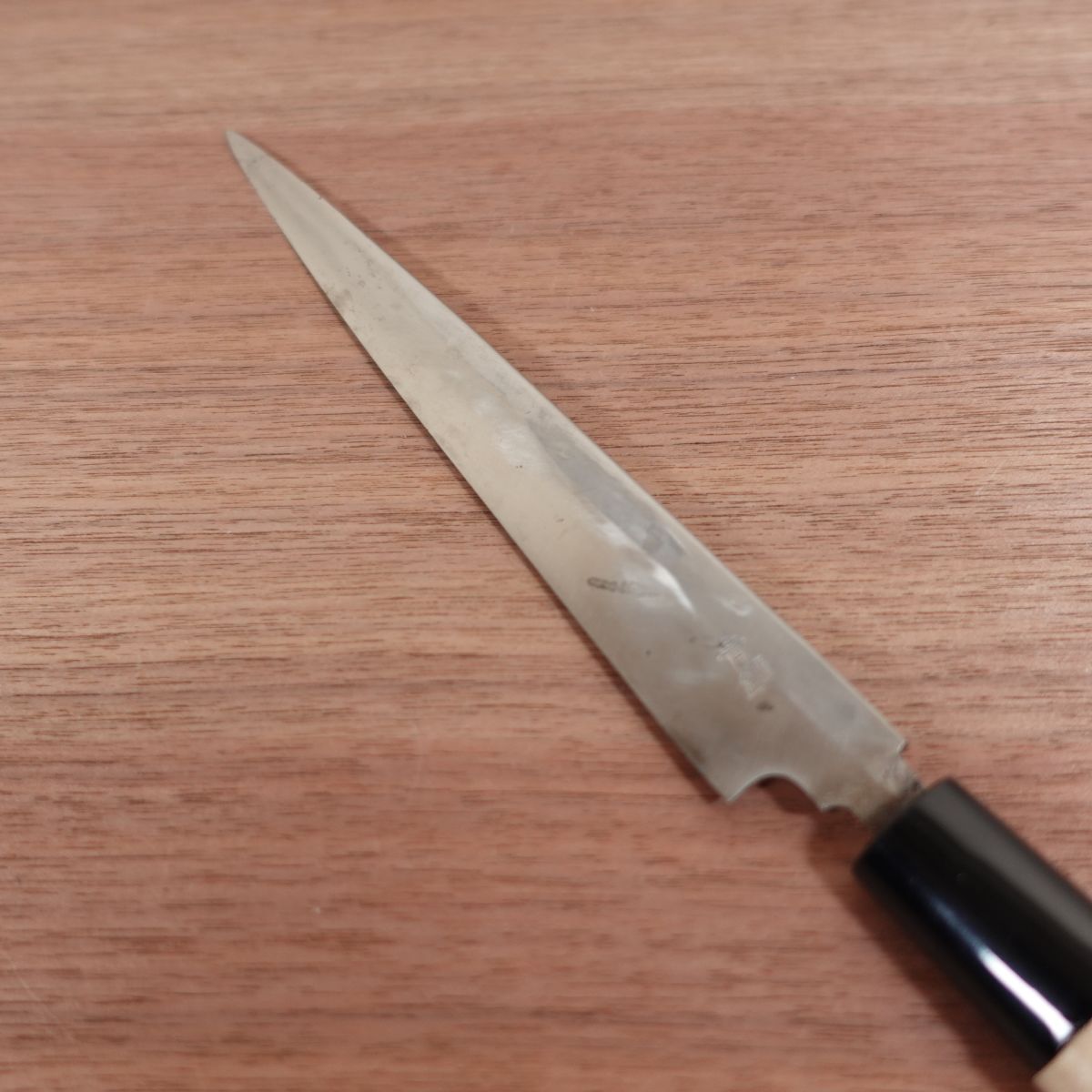 Blue Steel Yanagiba Knife, Sharpened, Sashimi Knife, Yasuki Steel, Handle Like New, 205mm