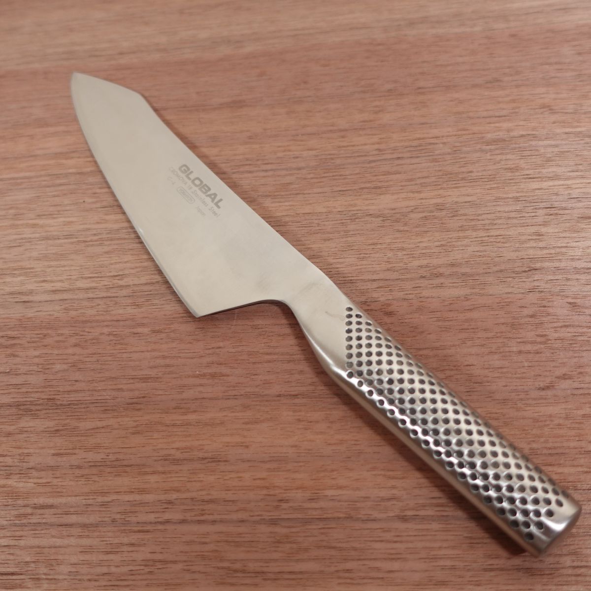 Global Bunka Knife, Sharpened, Kiritsuke Santoku, G-4, All-Purpose Knife, Stainless Steel, Lightly Used, 180mm