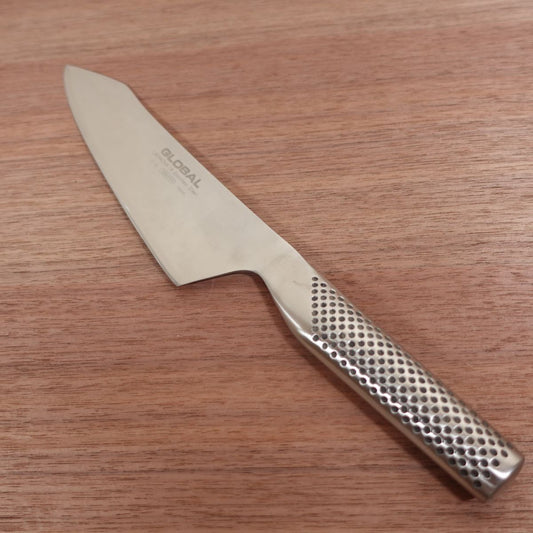 Global Bunka Knife, Sharpened, Kiritsuke Santoku, G-4, All-Purpose Knife, Stainless Steel, Lightly Used, 180mm