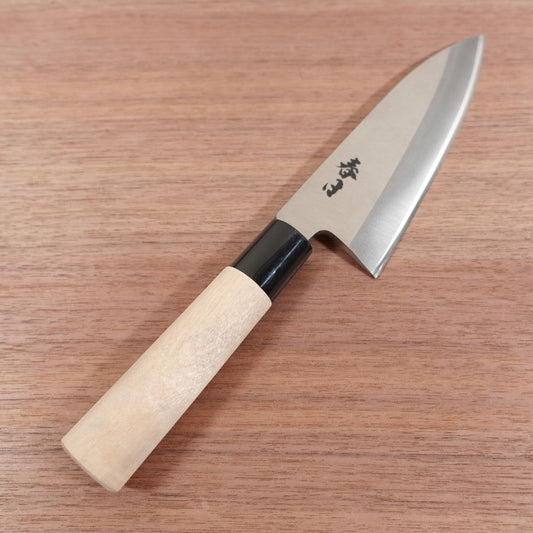 Kasuga Deba Knife, Sharpened, Stainless Steel, Single Bevel, Unused Stored Item, 155mm