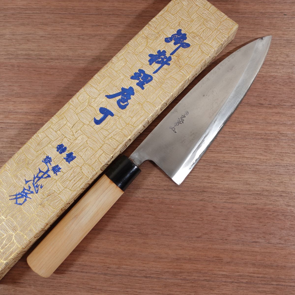 Tadafusa Large Deba Knife, Sharpened, Tora, Carbon Steel, Single Bevel, Large Size, Box Included, 220mm