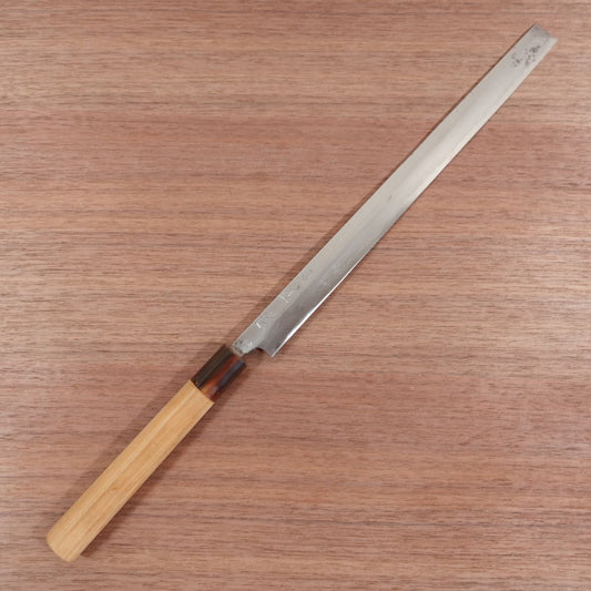 Masamoto Takohiki Knife, Sharpened, Water Buffalo Handle, Tako-Hiki, Hidemasa, Large Damage on Ferrule, 275mm
