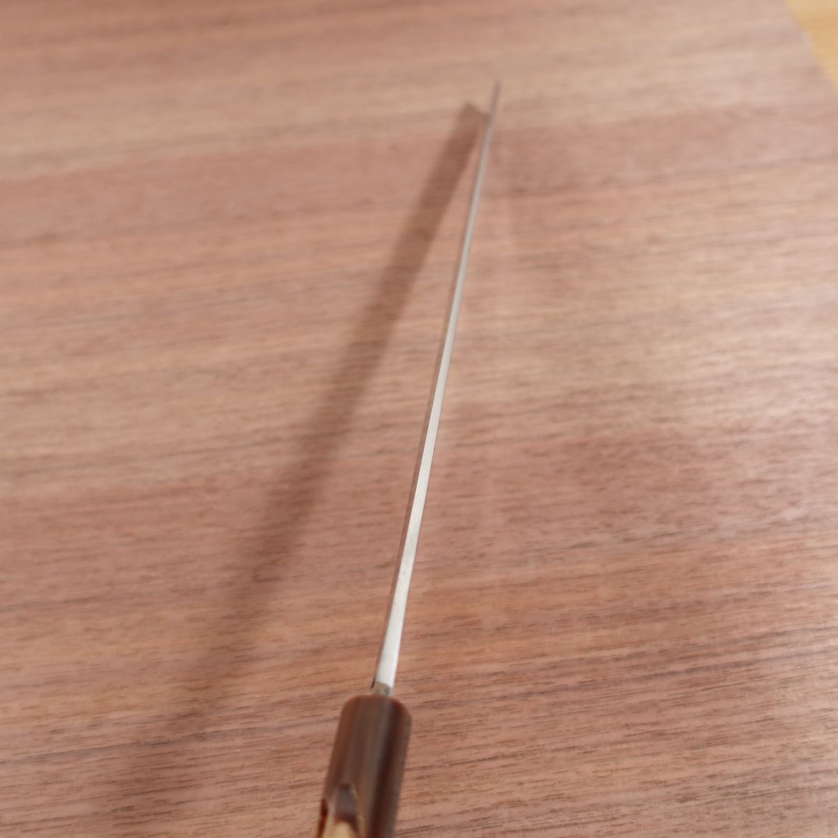 Masamoto Takohiki Knife, Sharpened, Water Buffalo Handle, Tako-Hiki, Hidemasa, Large Damage on Ferrule, 275mm