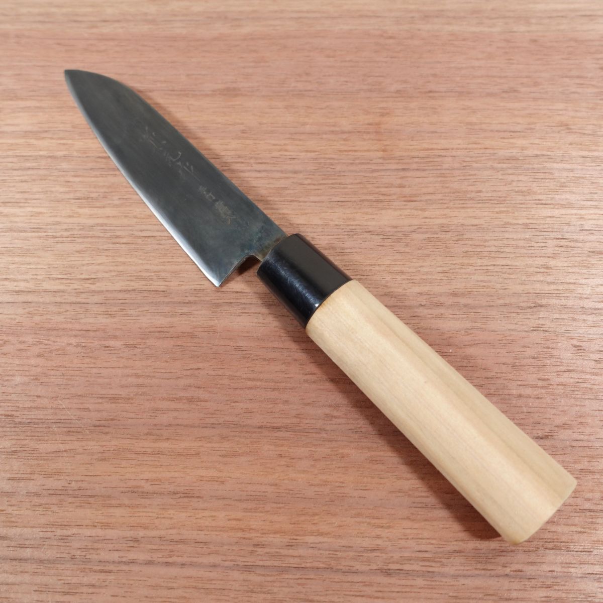Couteau Kanemoto Wa-Santoku, Aiguisé, Petit Santoku, Fait Main, Acier Bleu, Couteau Petty Large, 140mm