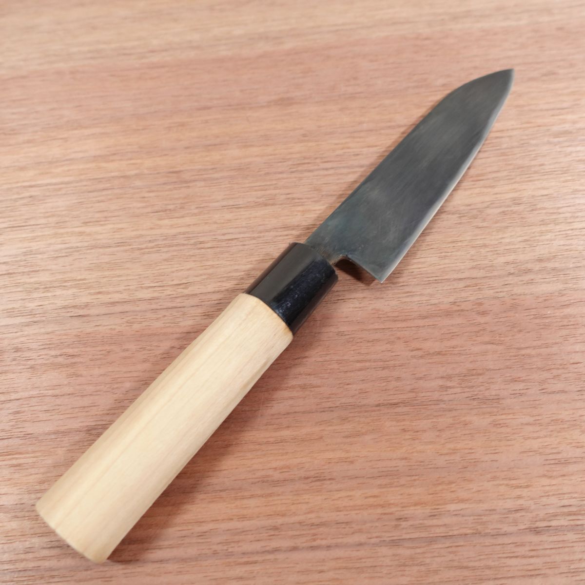 Couteau Kanemoto Wa-Santoku, Aiguisé, Petit Santoku, Fait Main, Acier Bleu, Couteau Petty Large, 140mm