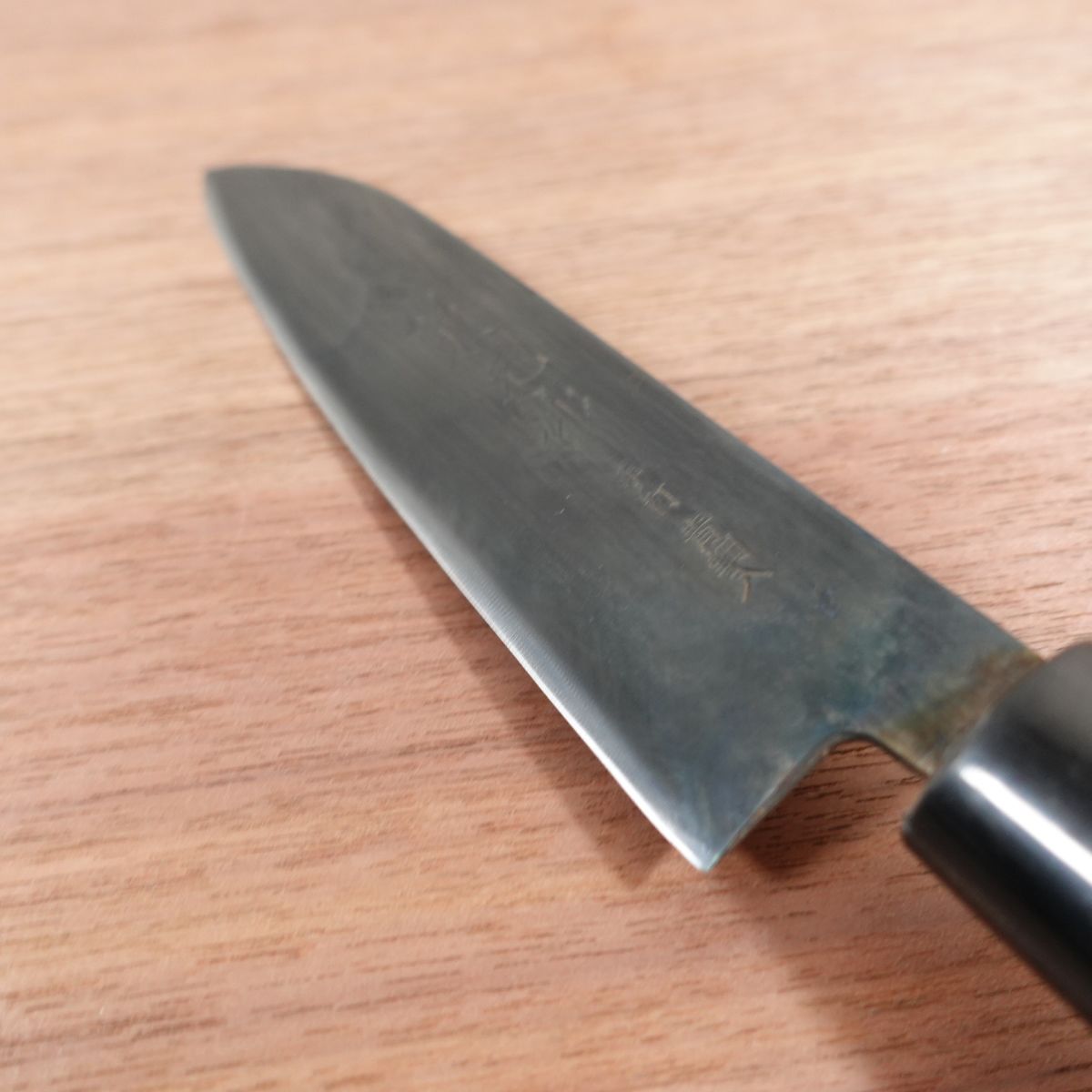 Couteau Kanemoto Wa-Santoku, Aiguisé, Petit Santoku, Fait Main, Acier Bleu, Couteau Petty Large, 140mm