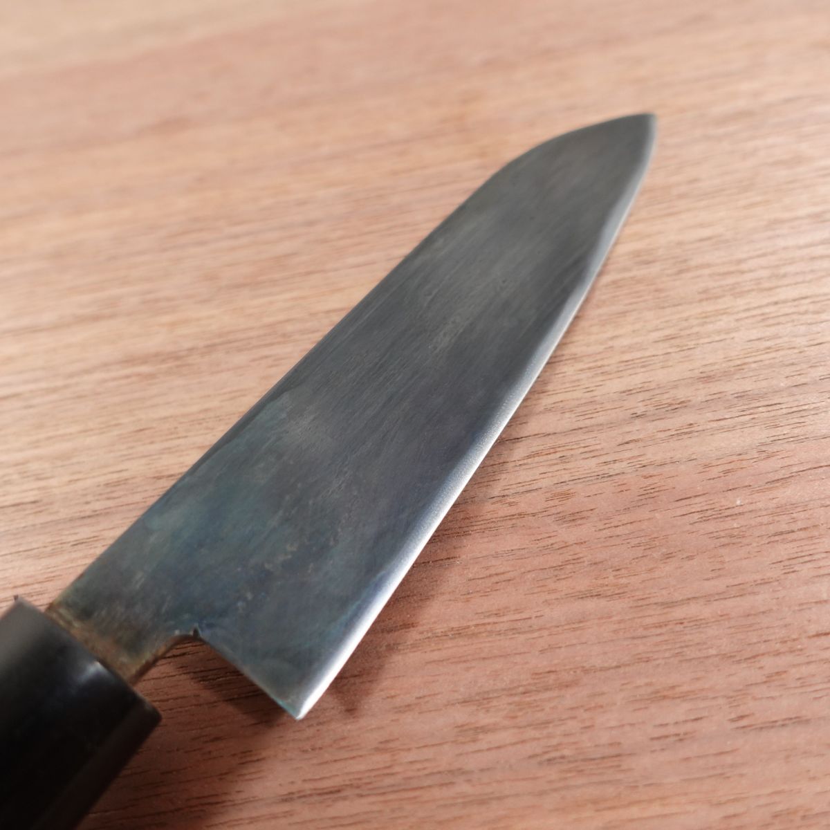 Couteau Kanemoto Wa-Santoku, Aiguisé, Petit Santoku, Fait Main, Acier Bleu, Couteau Petty Large, 140mm