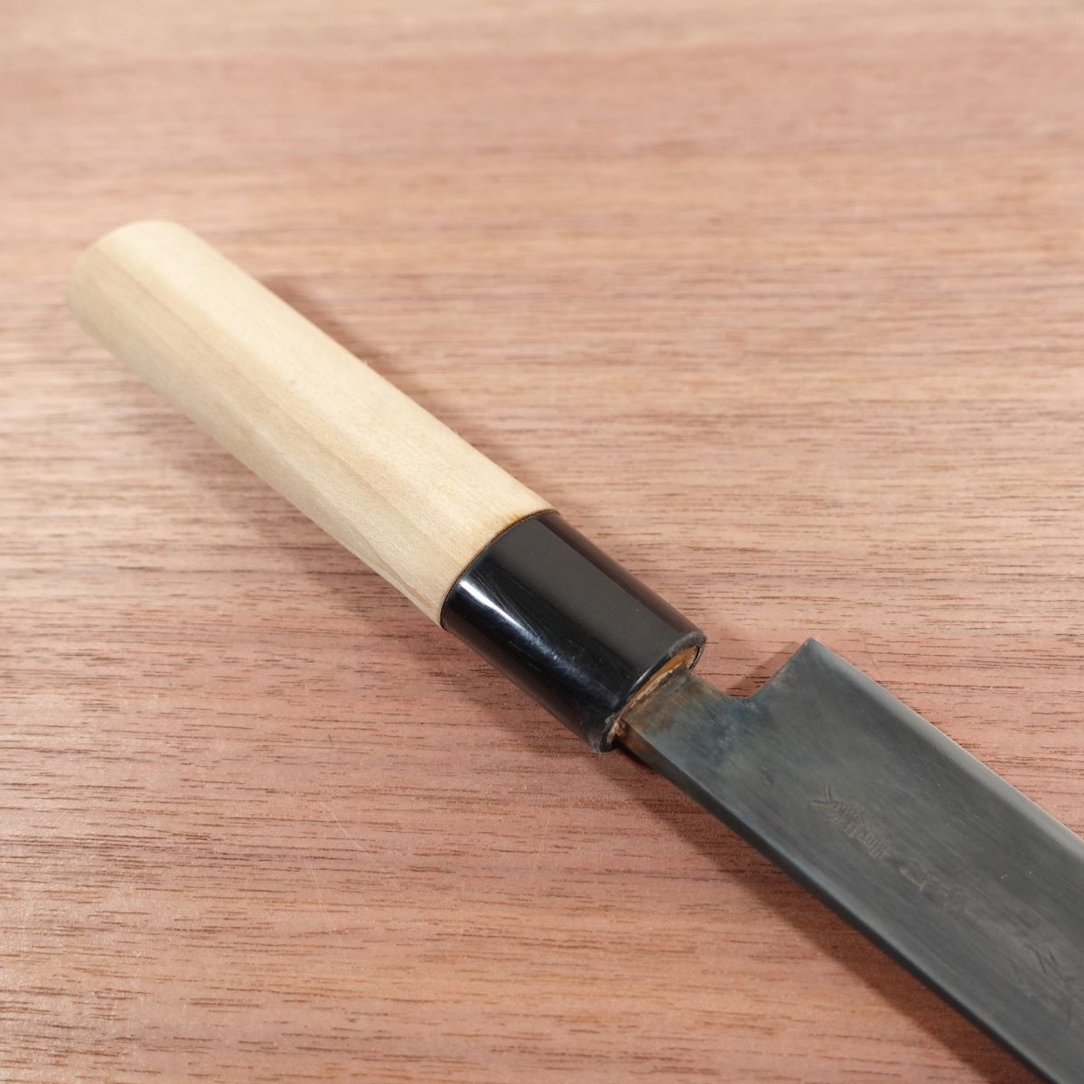 Couteau Kanemoto Wa-Santoku, Aiguisé, Petit Santoku, Fait Main, Acier Bleu, Couteau Petty Large, 140mm