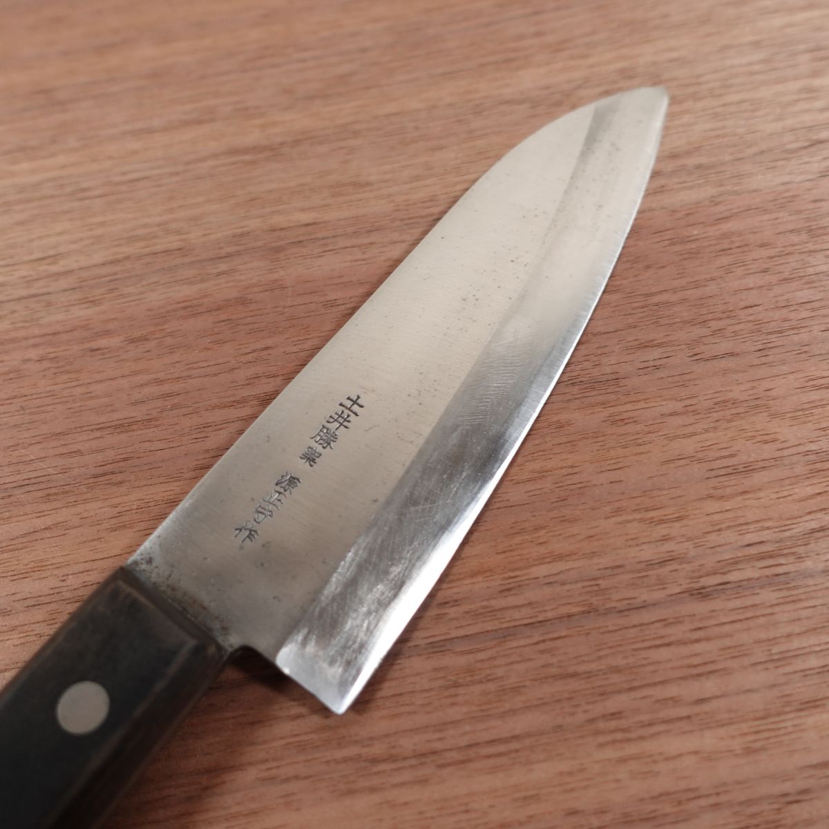 Doi Masaru Deba Knife, Sharpened, Minamoto Masamori, Western Handle, Funayuki Knife, Stainless Steel, 155mm