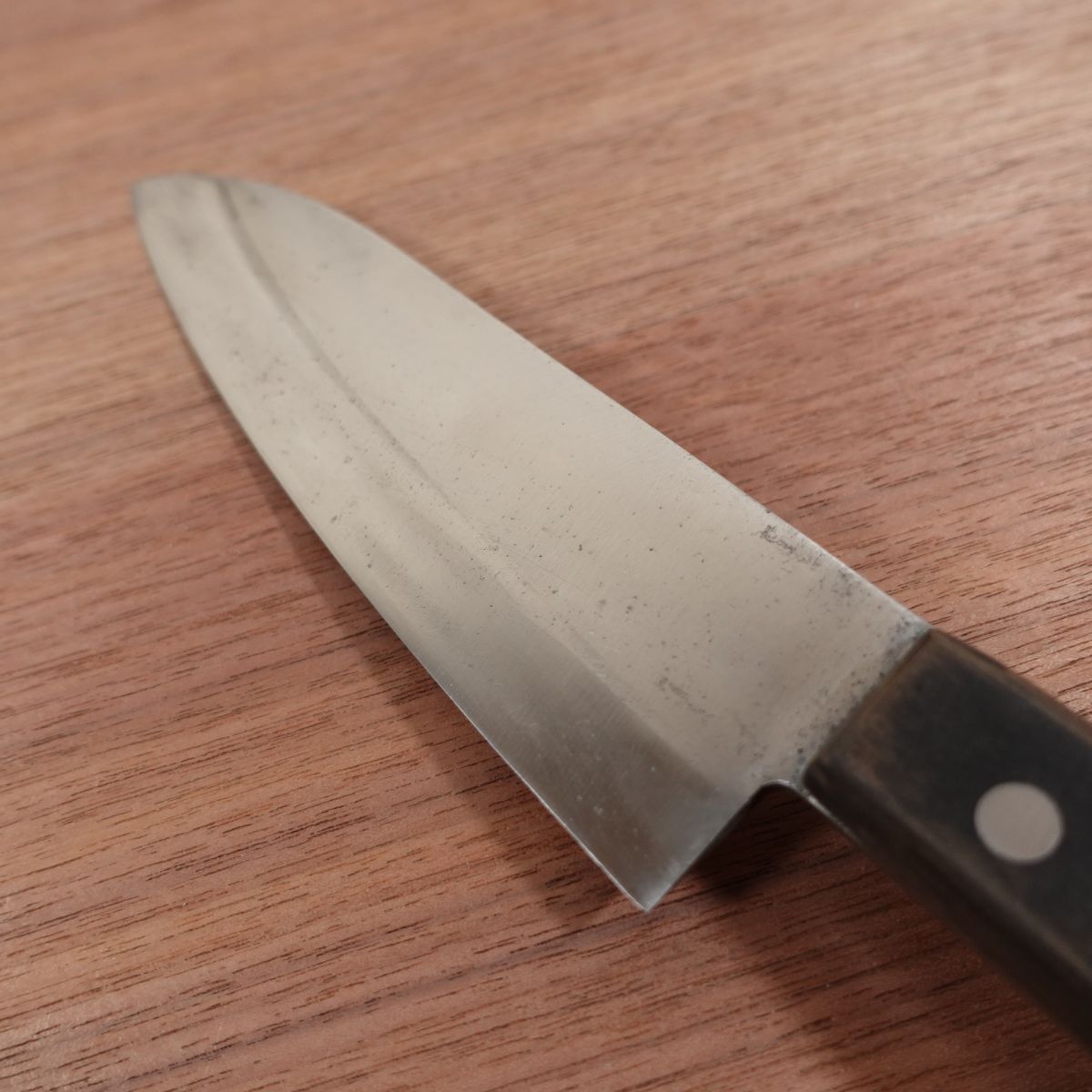 Doi Masaru Deba Knife, Sharpened, Minamoto Masamori, Western Handle, Funayuki Knife, Stainless Steel, 155mm