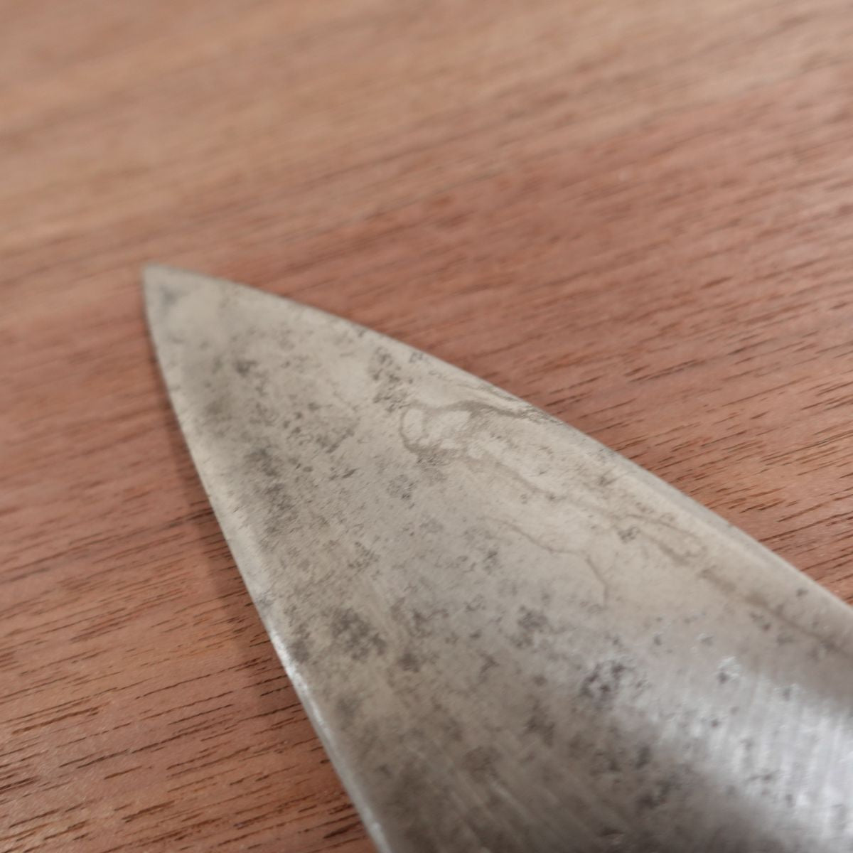 Couteau Teruhide Ai-Deba, aiguisé, Deba mince, manche en marbre, fabriqué par Teruhide, 155 mm