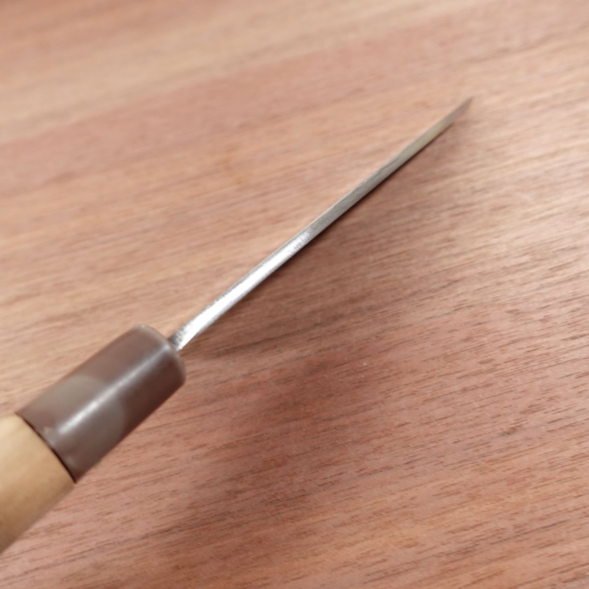 Couteau Teruhide Ai-Deba, aiguisé, Deba mince, manche en marbre, fabriqué par Teruhide, 155 mm