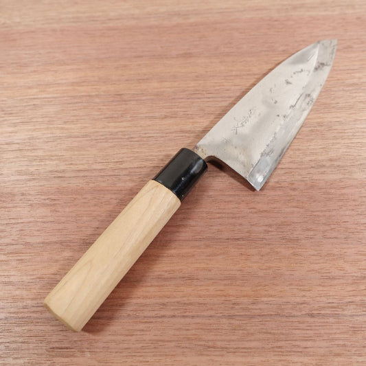 Seki Magoroku Deba Knife, Sharpened, Ume, Carbon Steel, Single Bevel, 155mm