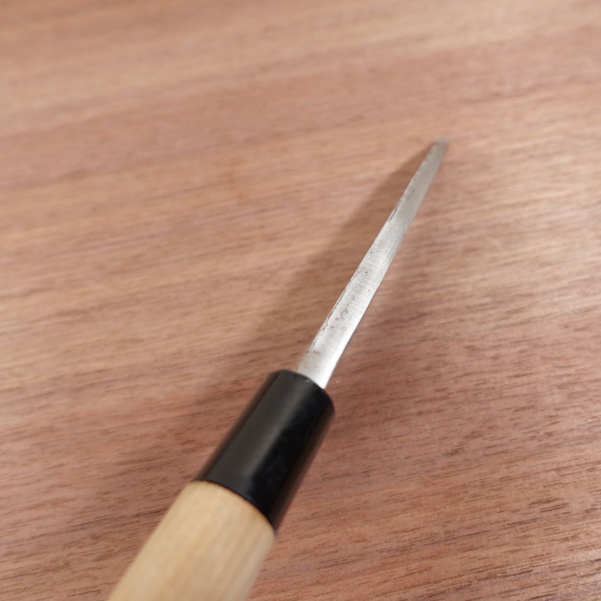 Couteau Seki Magoroku Deba, aiguisé, Ume, acier au carbone, biseau unique, 155 mm