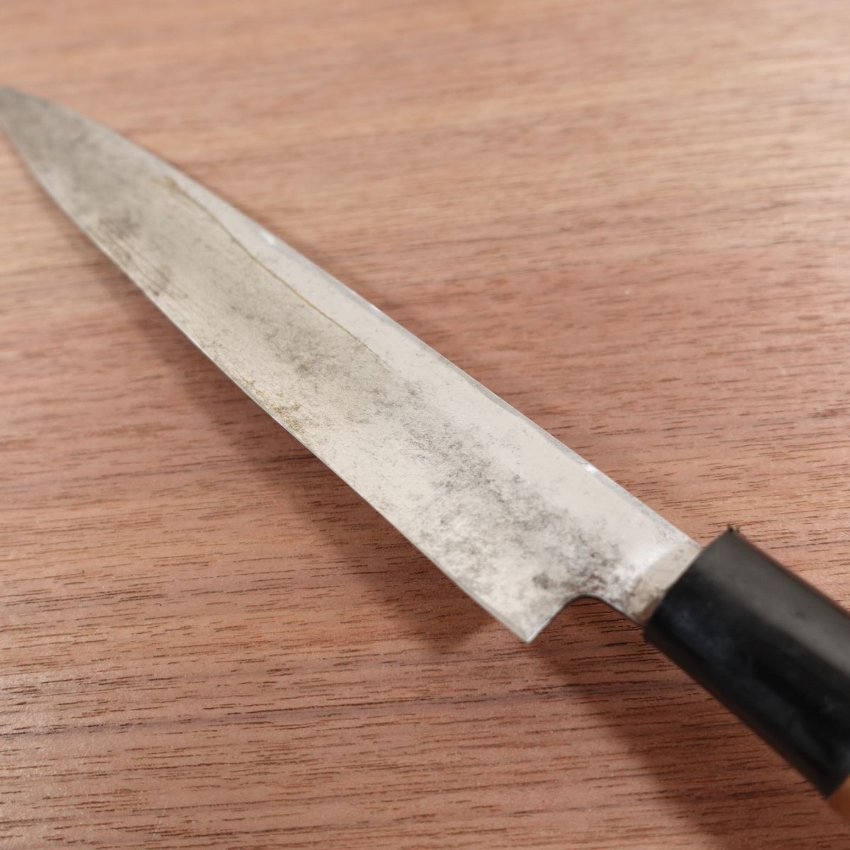Couteau Yanagiba Tessai, aiguisé, couteau à sashimi, fabriqué par Tessai, acier au carbone, biseau unique, 215 mm