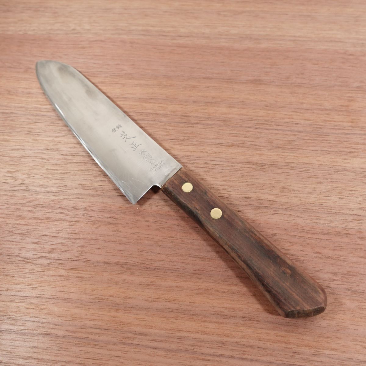 Couteau Santoku Shibamasa, aiguisé, Hon-Warikomi, profil fin, couteau universel, 160mm