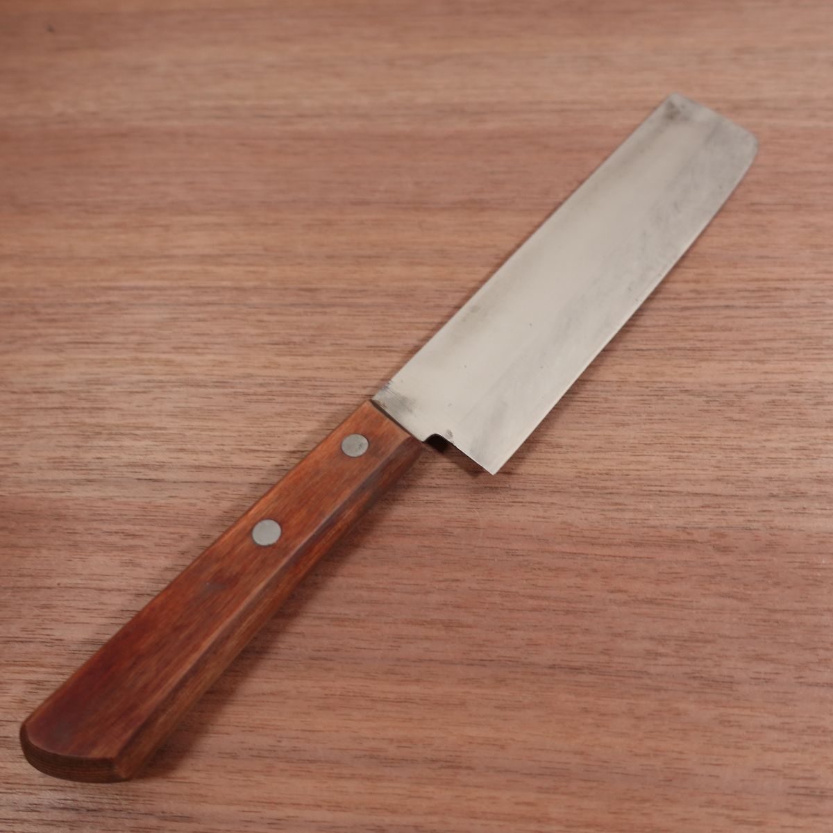 Fuji no Homare Nakiri Knife, Sharpened, Special Steel, Hon-Warikomi, Double Bevel, DP, 165mm