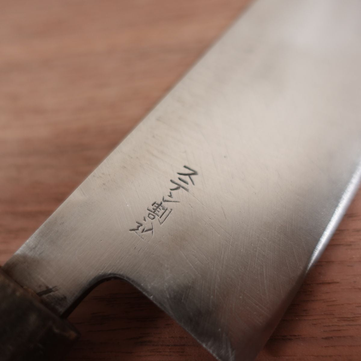 Kanefusa Nakiri Knife, Sharpened, Water Buffalo Handle, Stainless Steel Laminated, 160mm