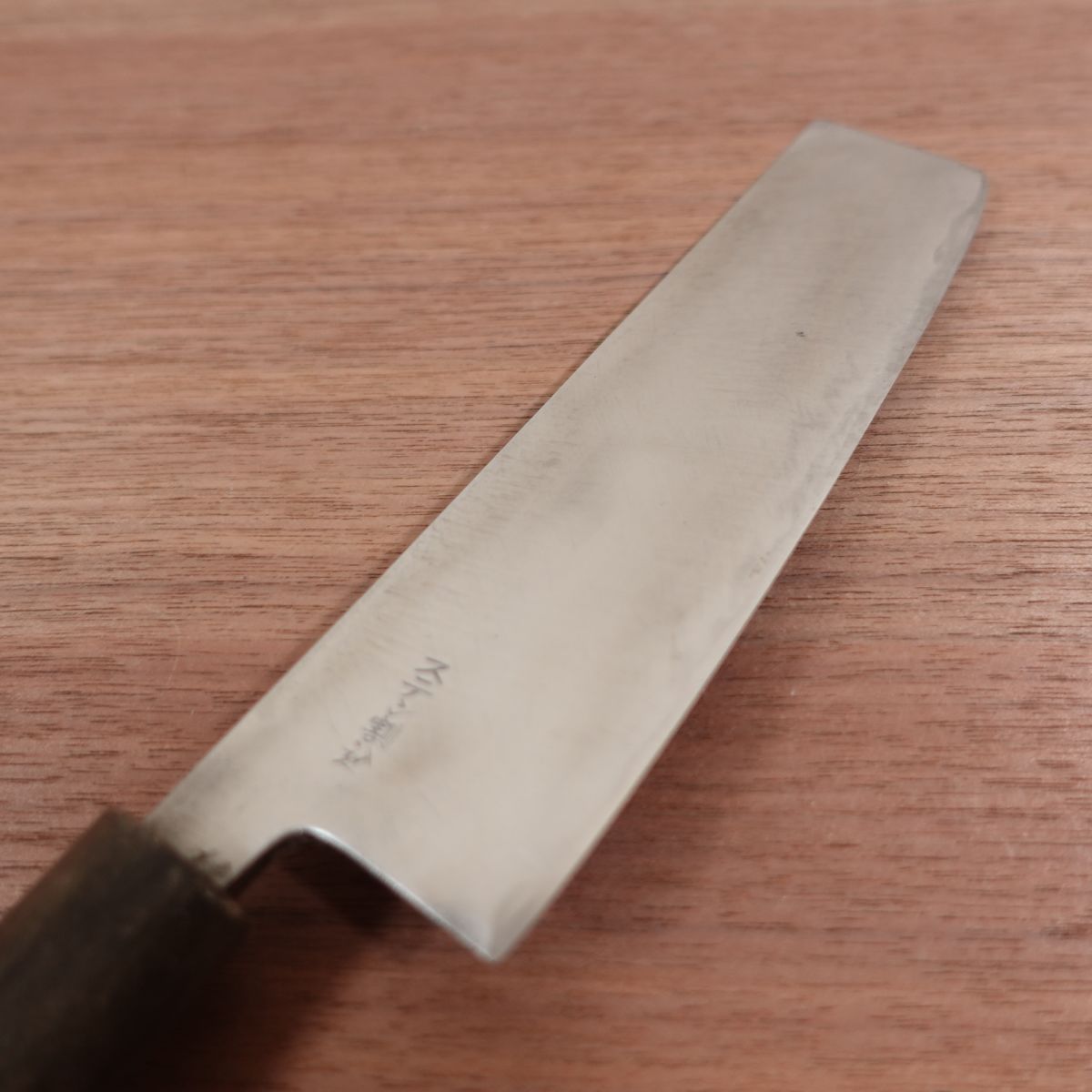 Kanefusa Nakiri Knife, Sharpened, Water Buffalo Handle, Stainless Steel Laminated, 160mm