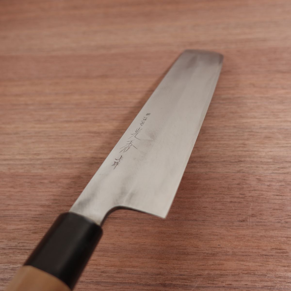 Sakai Ichimonji Mitsuhide Hamo Honekiri Knife, Sharpened, Water Buffalo Handle, Pike Conger, Premium Grade, 240mm