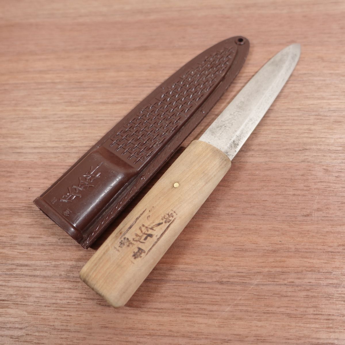 Masahiro Makiri Knife, Sharpened, Sheath Knife, Matagi Utility Knife, Carbon Steel, Sheath Included, 135mm