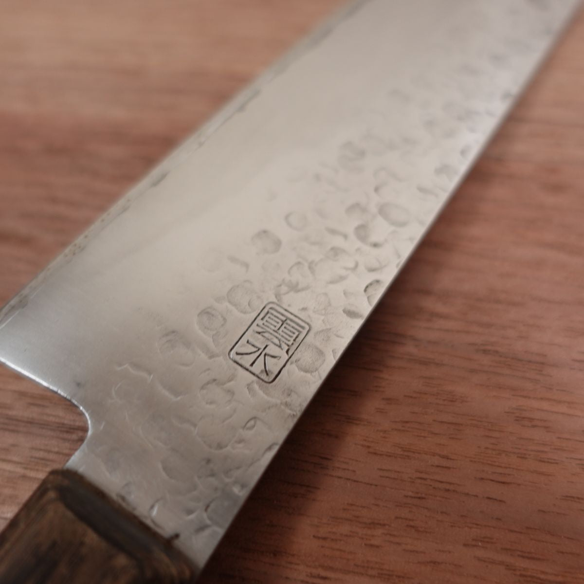 Kanesada Santoku Knife, Sharpened, Unsui, Tsuchime Finish, Hon-Warikomi, 170mm