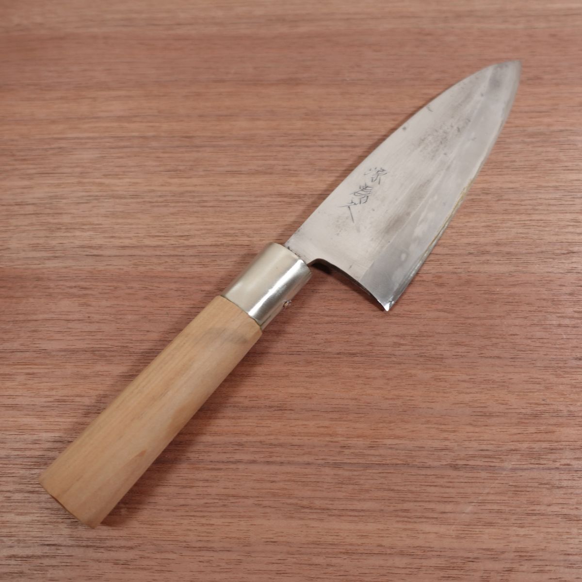 Minamoto Tamehisa Deba Knife, Sharpened, Carbon Steel, Single Bevel, 165mm