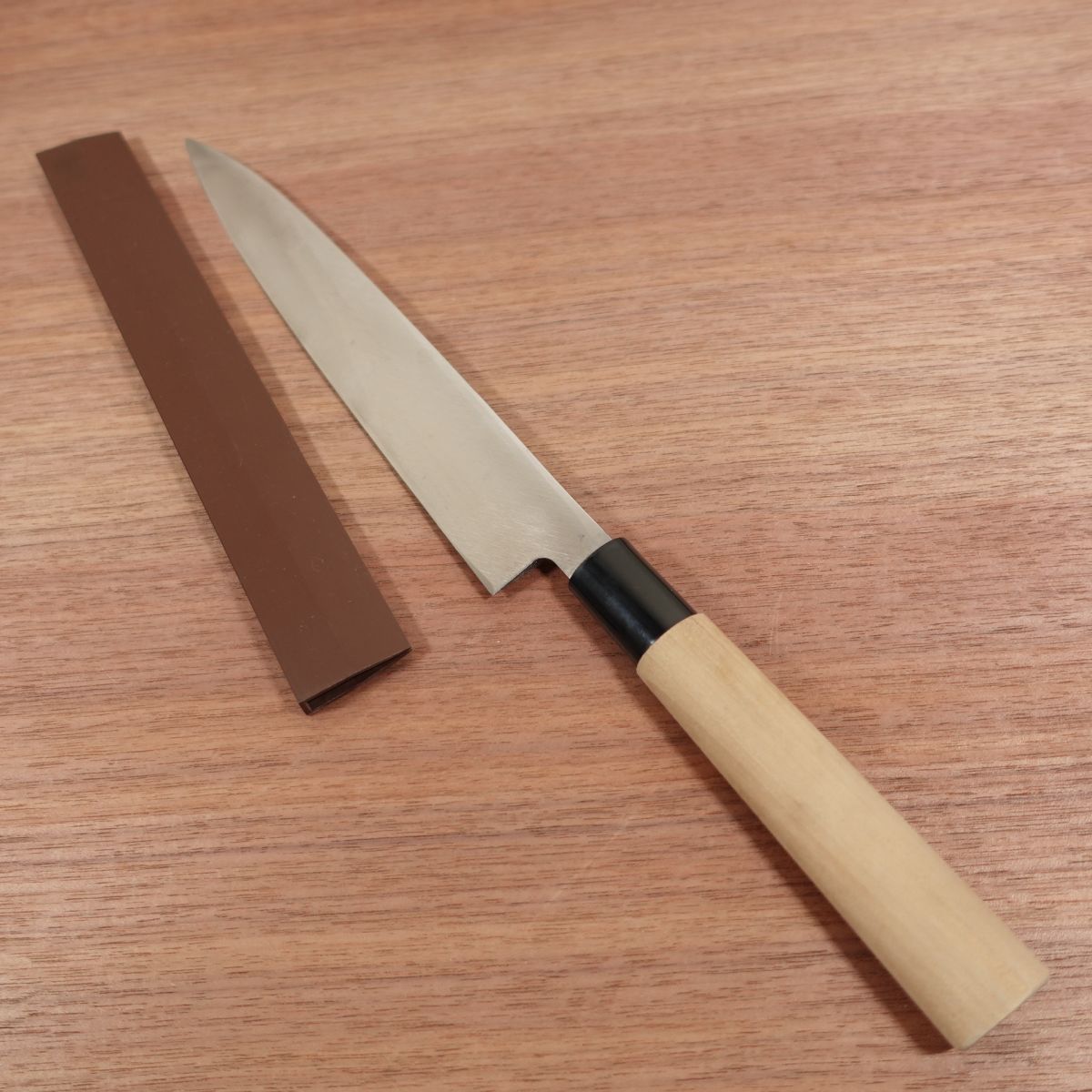 Takemine Yanagiba Knife, Sharpened, Sashimi Knife, Carbon Steel, Single Bevel, Blade Guard Included, Nearly Unused Stored Item, 245mm