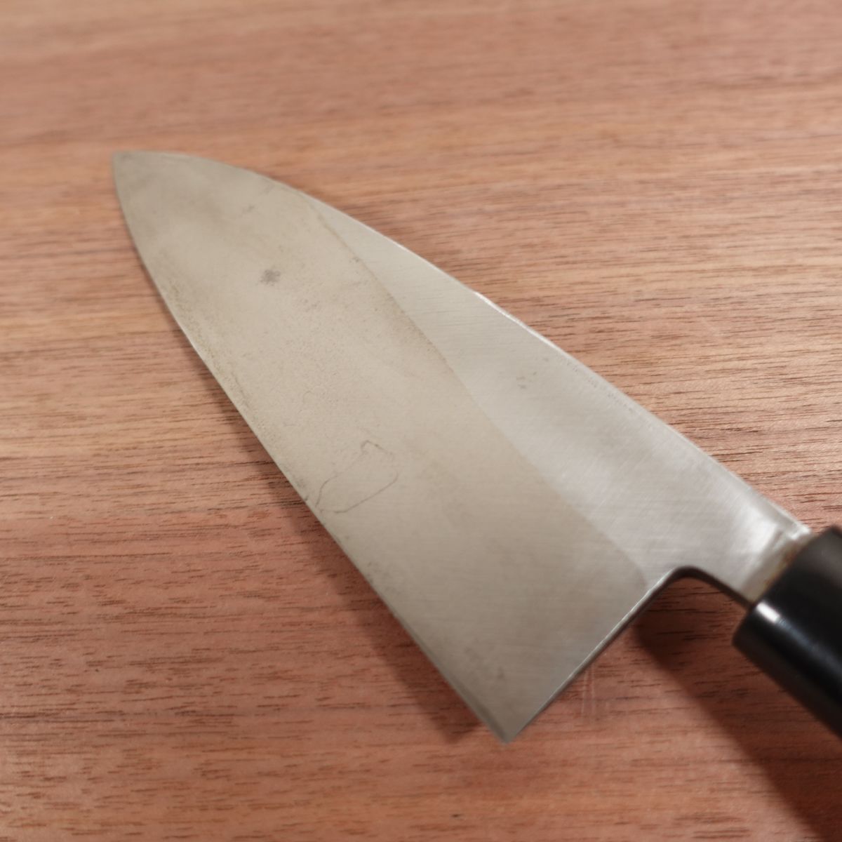 Sakai Kanetaka Deba Knife, Sharpened, Carbon Steel, Single Bevel, Nearly Unused, Boxed, 185mm