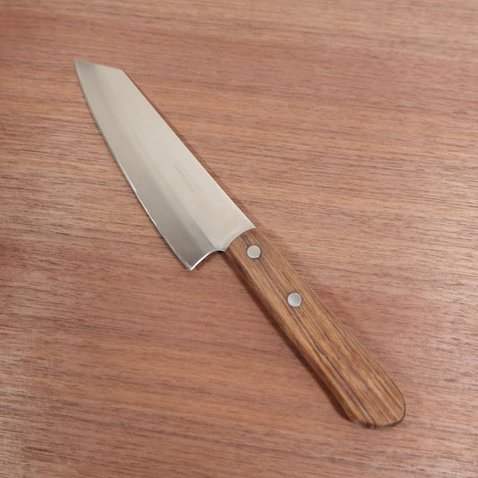 Mt. Fuji Logo Bunka Knife, Sharpened, Santoku Knife, Kiritsuke Style, Thin Blade, Kumo Fuji, Stainless Steel, 160mm