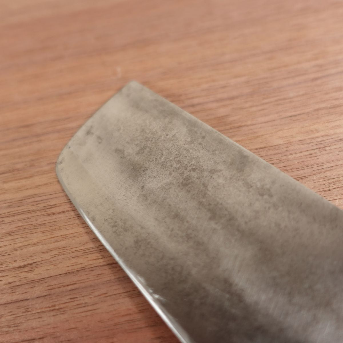 Kobai Nakiri Knife, Sharpened, Carbon Steel, Vegetable Knife, Like-New Handle, 160mm