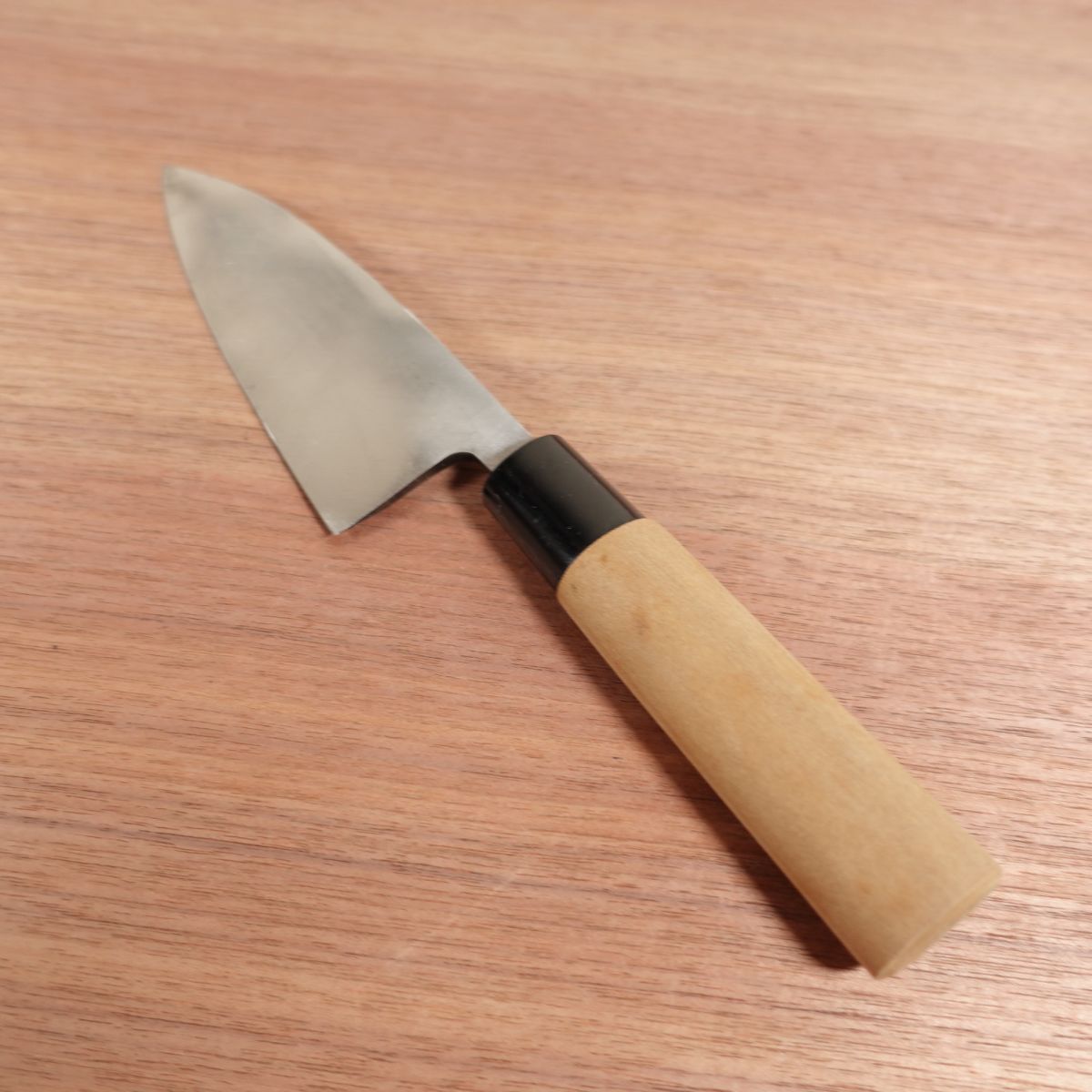 Sakai Sadamine Deba Knife, Sharpened, Handmade, Carbon Steel, Single Bevel, Nearly Unused, 140mm