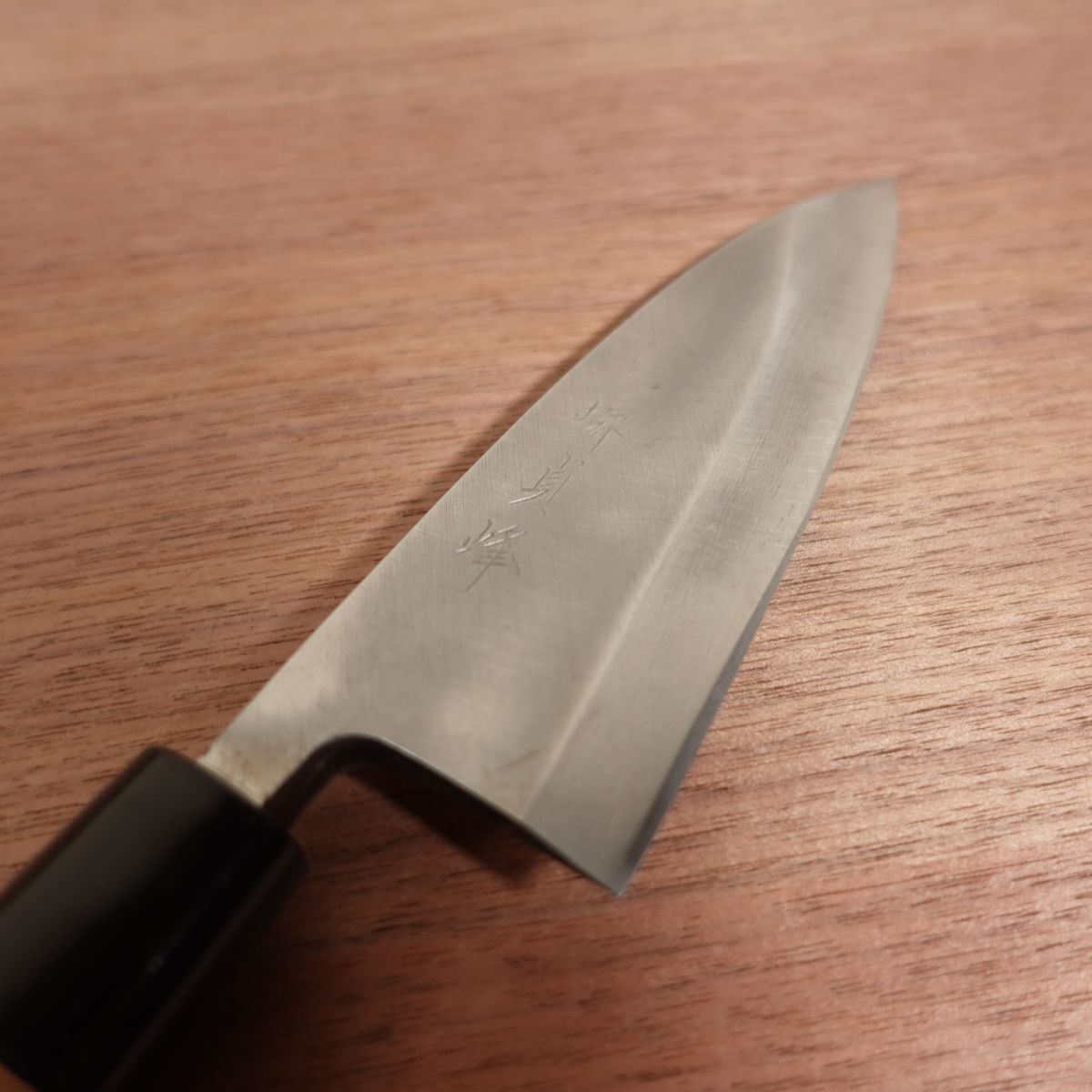 Sakai Sadamine Deba Knife, Sharpened, Handmade, Carbon Steel, Single Bevel, Nearly Unused, 140mm
