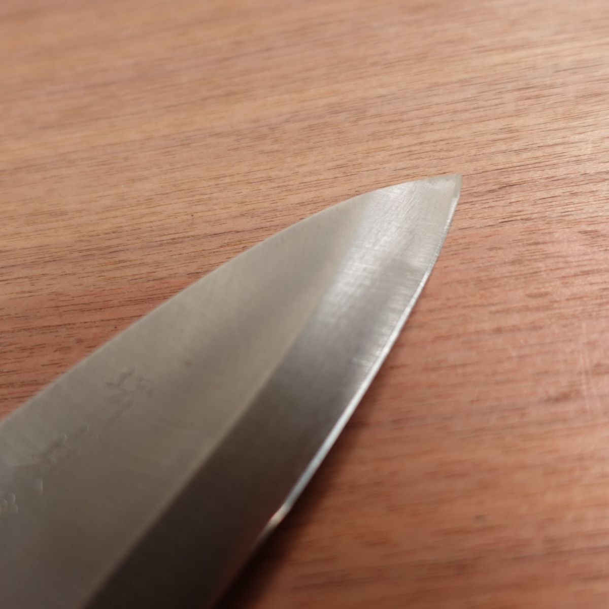 Sakai Sadamine Deba Knife, Sharpened, Handmade, Carbon Steel, Single Bevel, Nearly Unused, 140mm