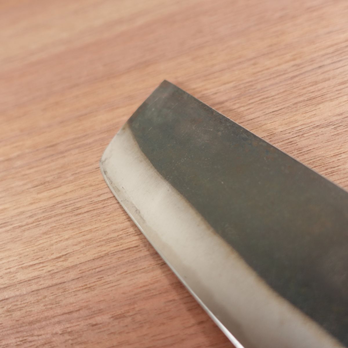 Masahiro Nakiri Knife, Sharpened, Water Buffalo Handle, Kurouchi Finish, Sakura, Carbon Steel, Discontinued, Rare, 150mm