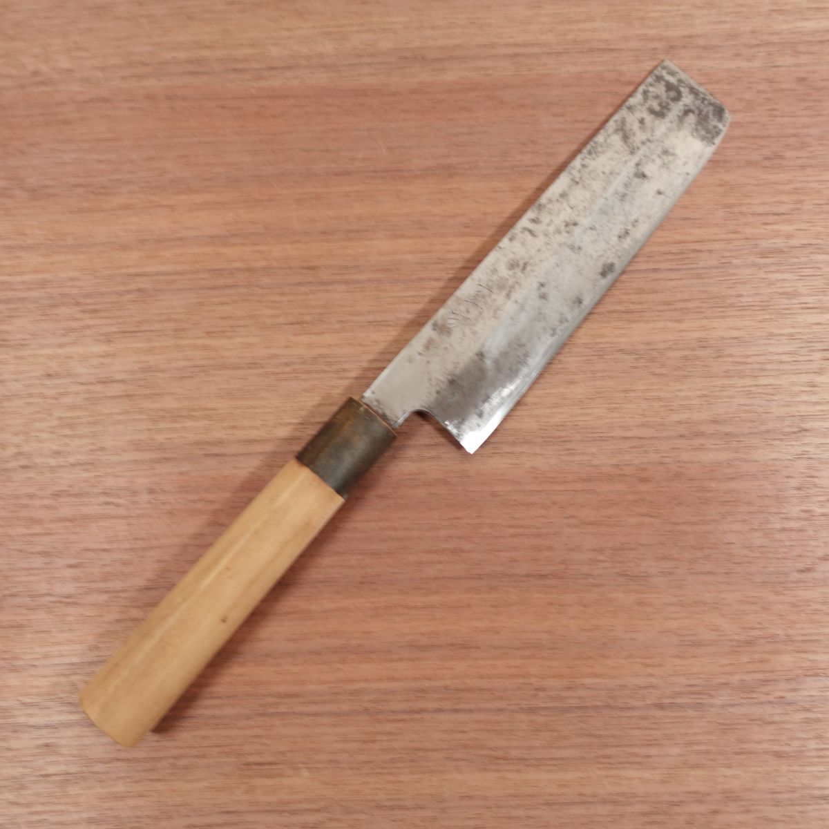 Naokichi Usuba Knife, Sharpened, Water Buffalo Handle, Betsuuchi, Yasuki Steel, Single Bevel, Vegetable Knife, 180mm