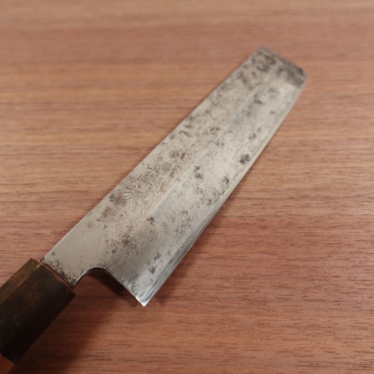 Naokichi Usuba Knife, Sharpened, Water Buffalo Handle, Betsuuchi, Yasuki Steel, Single Bevel, Vegetable Knife, 180mm