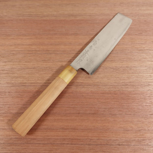 Sakai Kikuhide Usuba Knife Sharpened White Buffalo Handle Forged 165mm