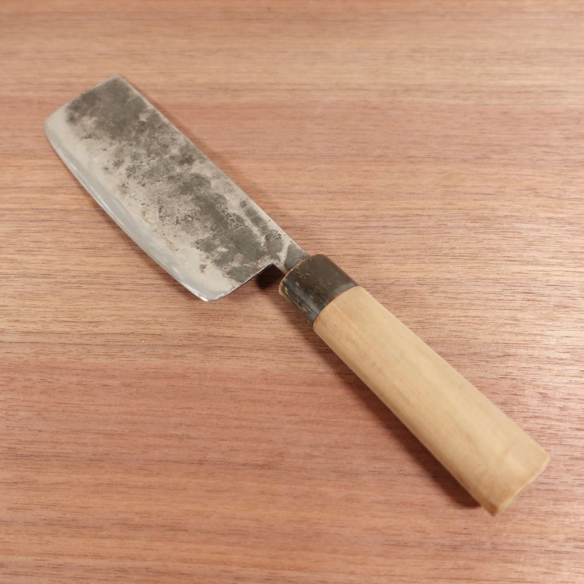 Izutsuki Kiya Nakiri Knife Sharpened Kurouchi Buffalo Handle Yasuki Aogami 160mm