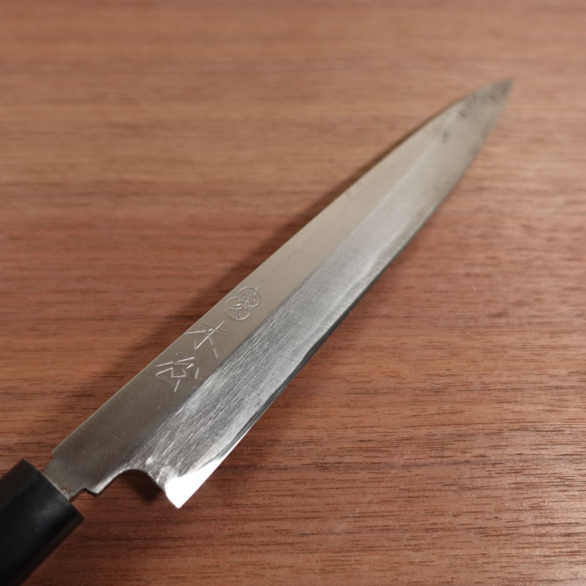 Kiya Yoshihisa Yanagiba Sharpened Sashimi Knife Gourd Logo Carbon Steel 210mm