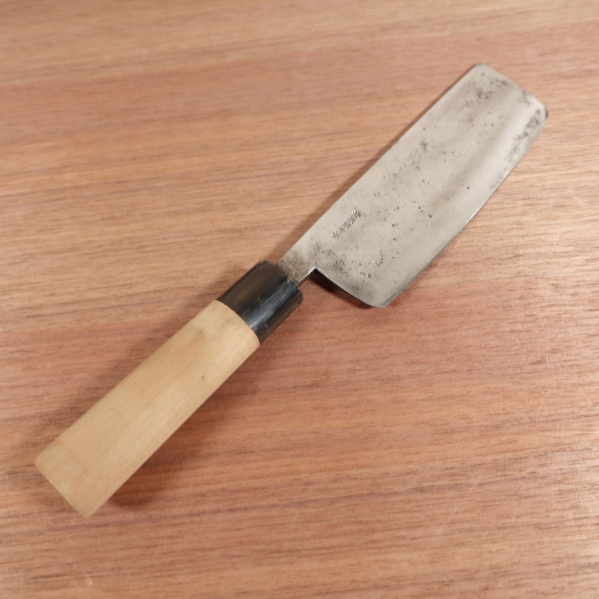 Kikuichimonji Nakiri Sharpened Yasuki Aogami Nashiji Double Bevel 145mm