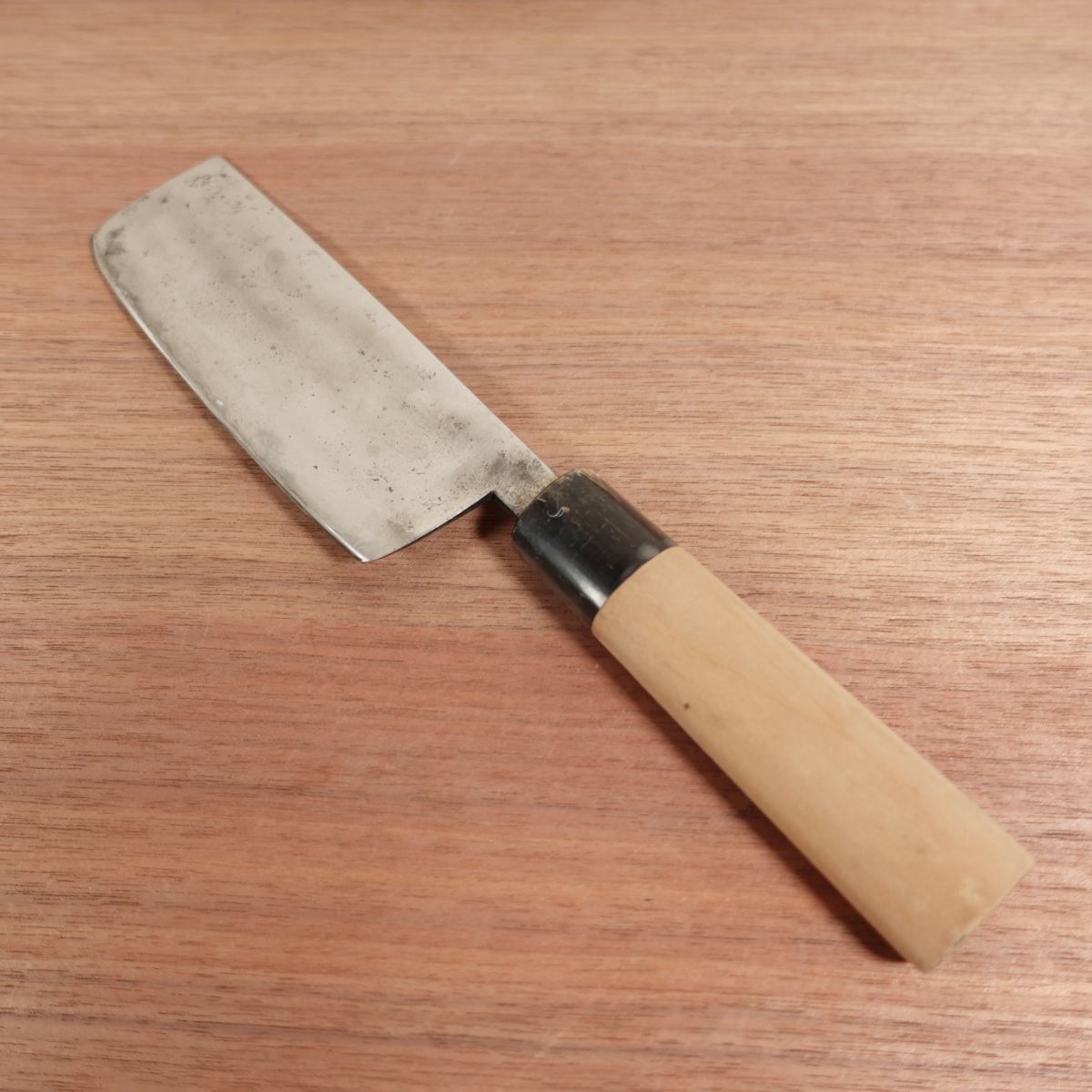 Kikuichimonji Nakiri Sharpened Yasuki Aogami Nashiji Double Bevel 145mm
