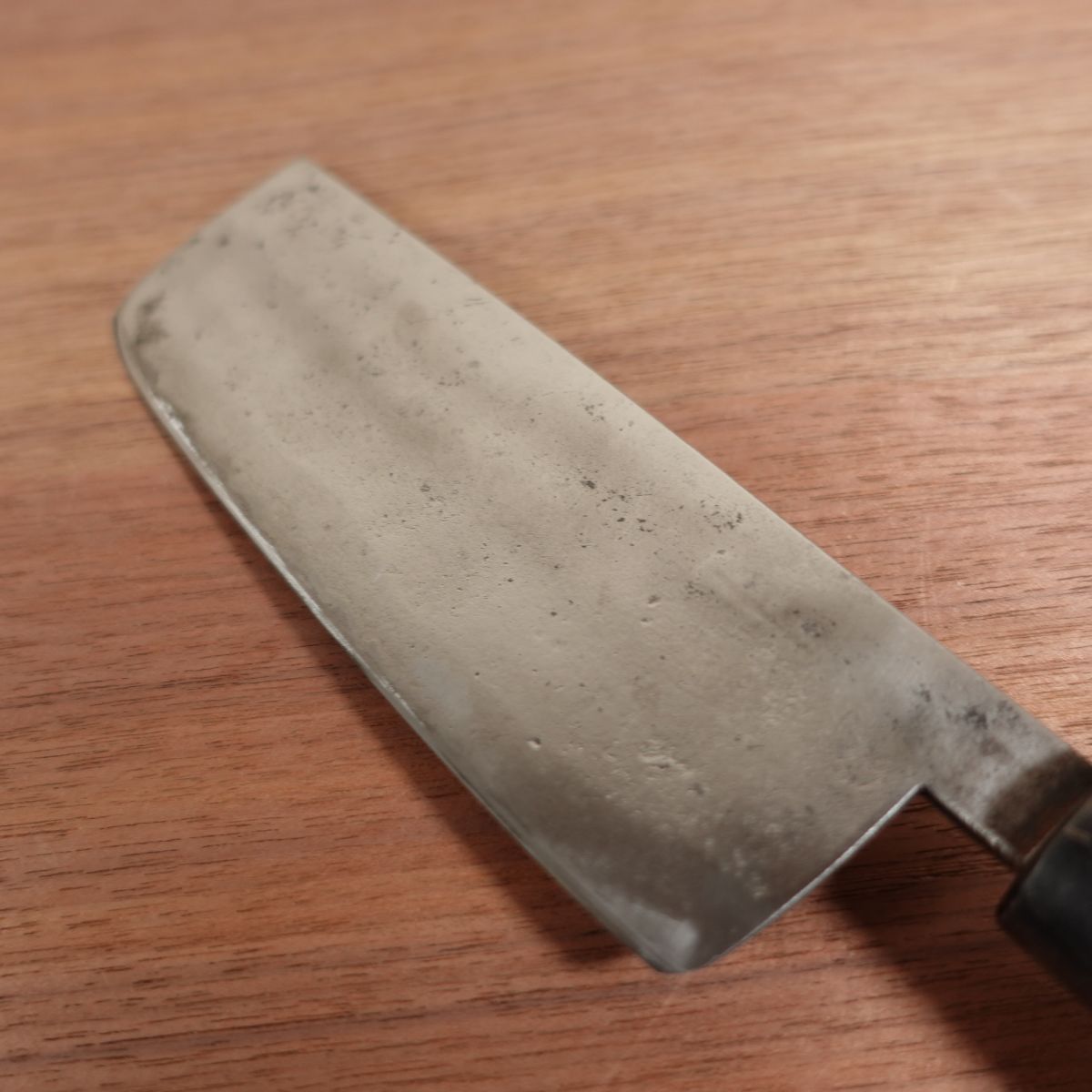 Kikuichimonji Nakiri Sharpened Yasuki Aogami Nashiji Double Bevel 145mm