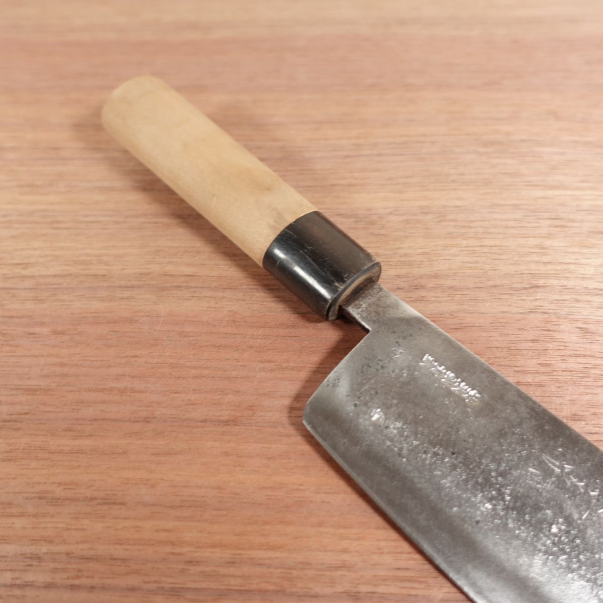 Kikuichimonji Nakiri Sharpened Yasuki Aogami Nashiji Double Bevel 145mm