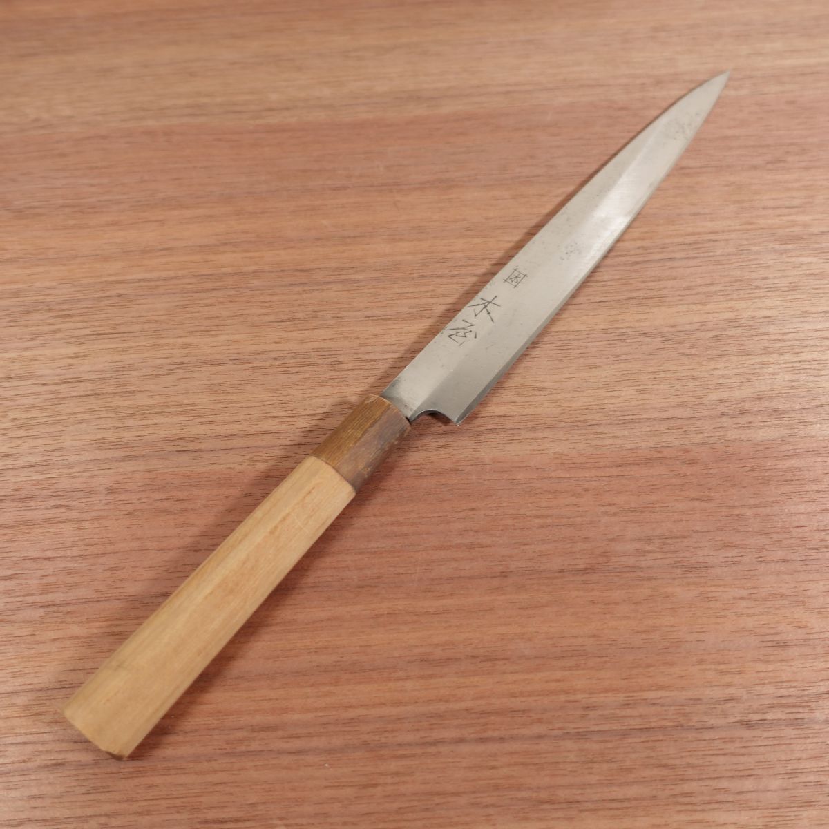 Izutsuki Kiya Yanagiba Sharpened White Buffalo Handle Sashimi Knife 210mm