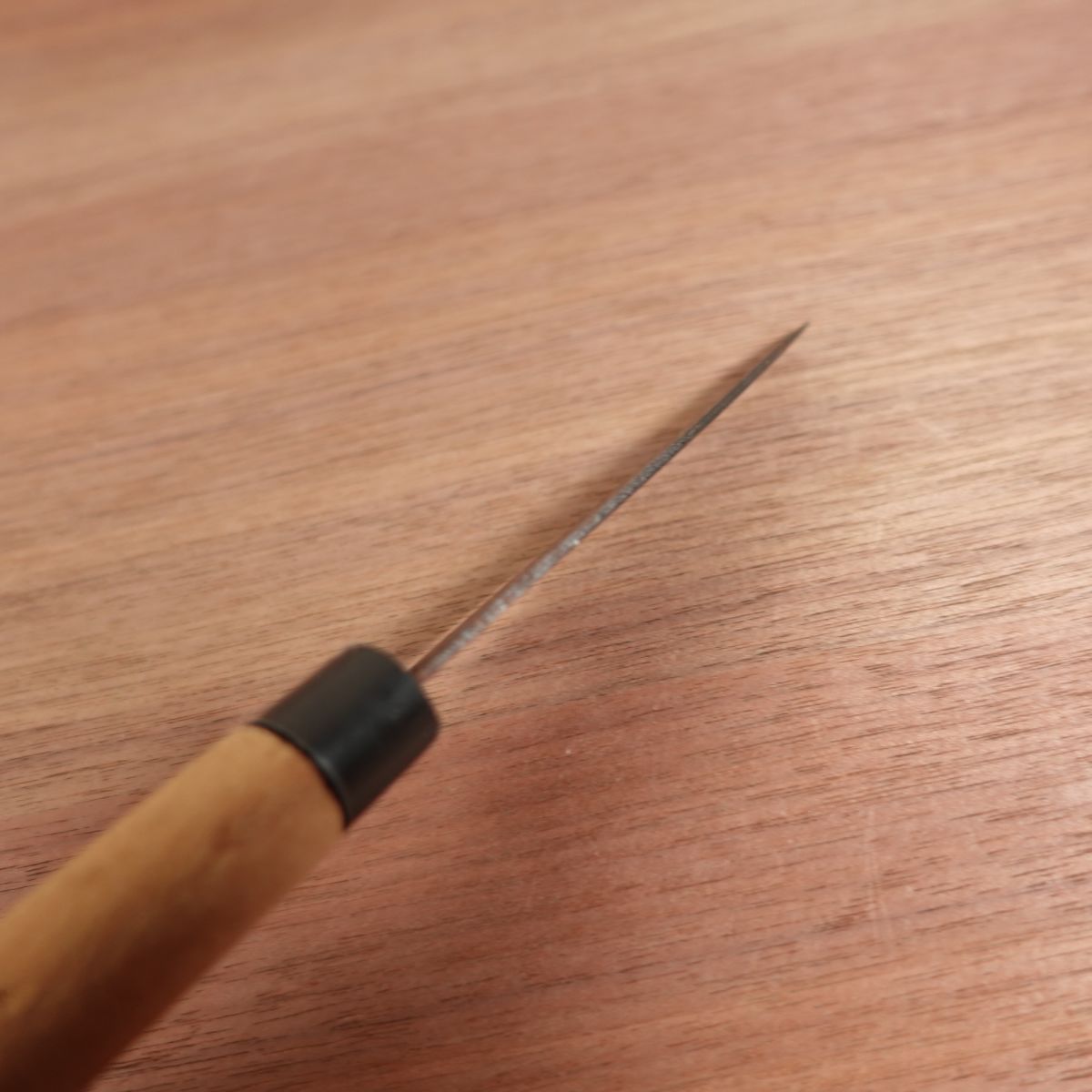 Kurouchi Ajikiri Ko-Deba Sharpened Double Bevel Thin Carbon Steel 100mm