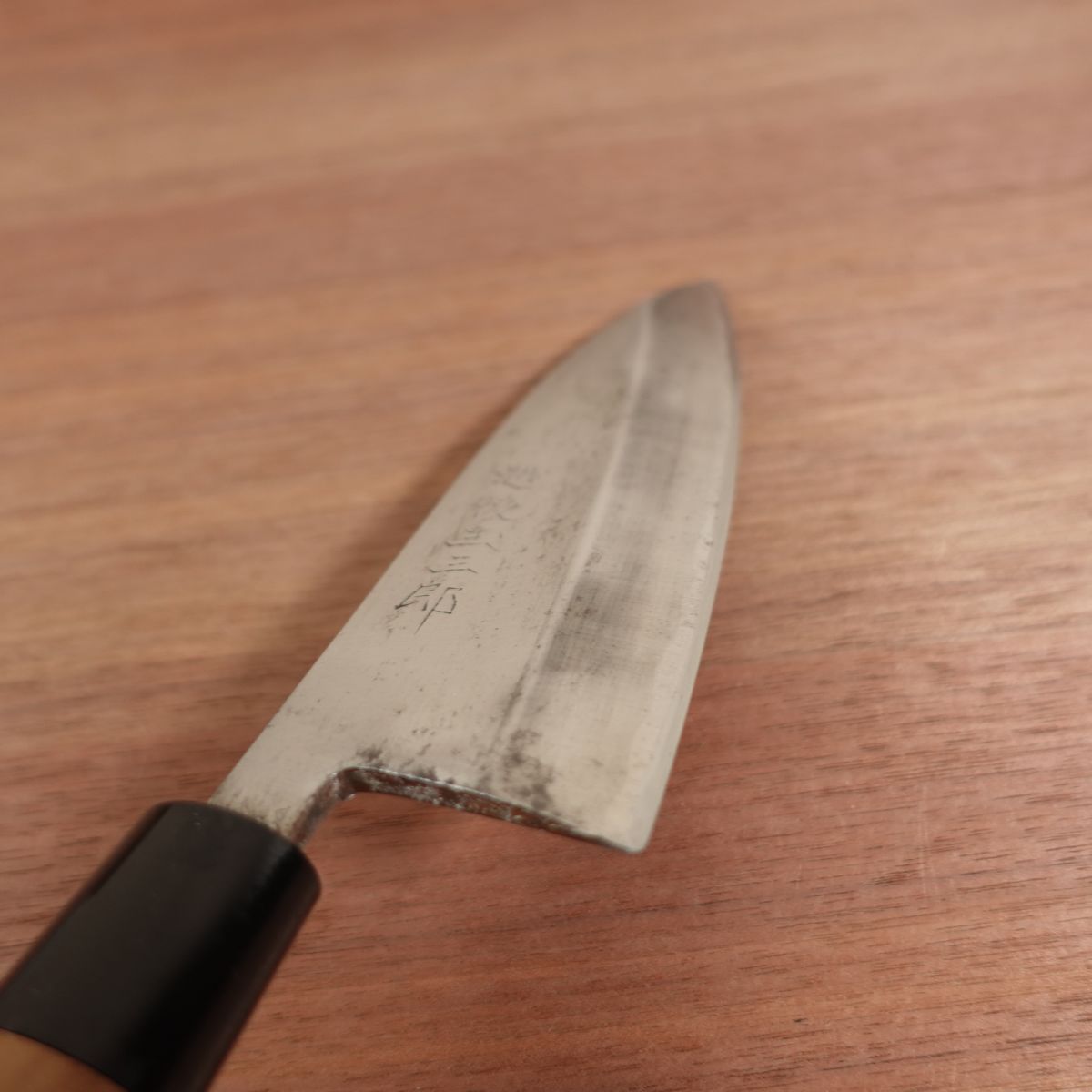 Echigo Tamasaburo Ai-Deba Sharpened Single Bevel Carbon Steel Sticker 155mm