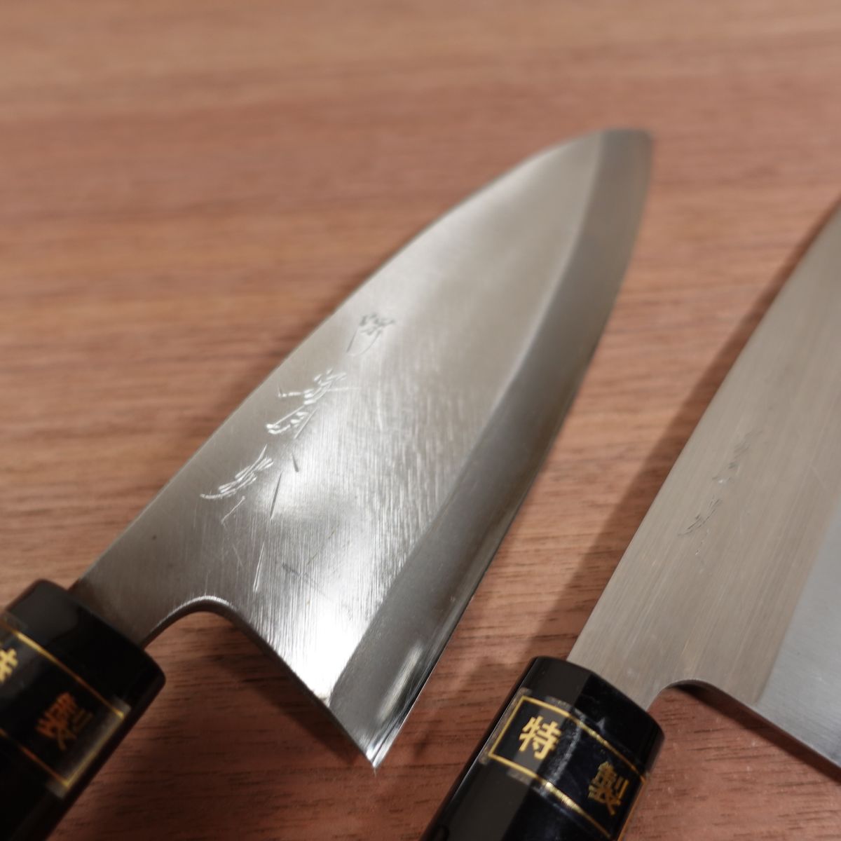 Sakai Jikko Knife Set, Sharpened, Yanagiba, Santoku and Deba Knife Set, Special, Boxed, Unused Stored Item