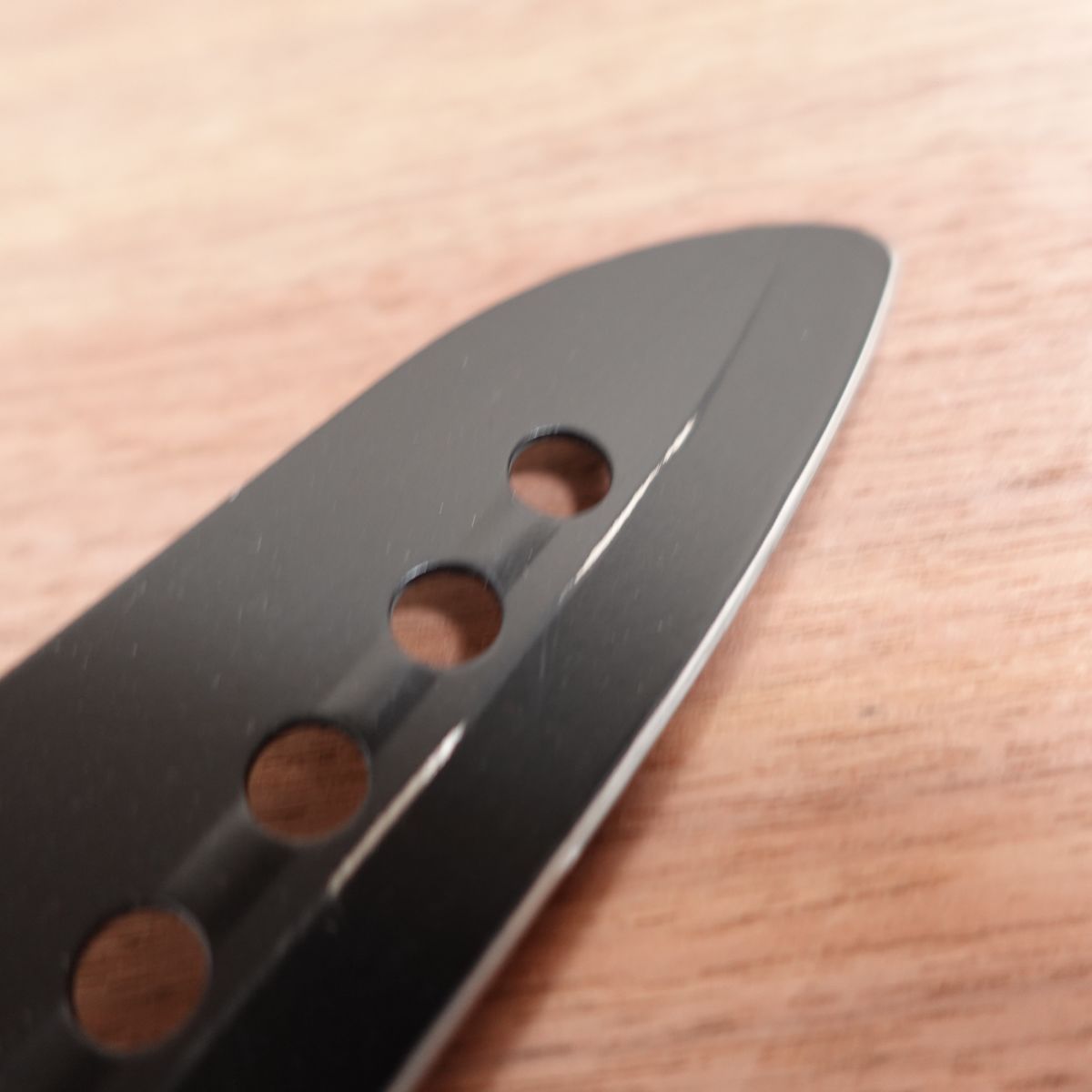 SEKIZO Santoku Knife, Sharpened, Black Coating, All-Purpose Knife, Granton Edge, Nearly Unused Stored Item, 170mm